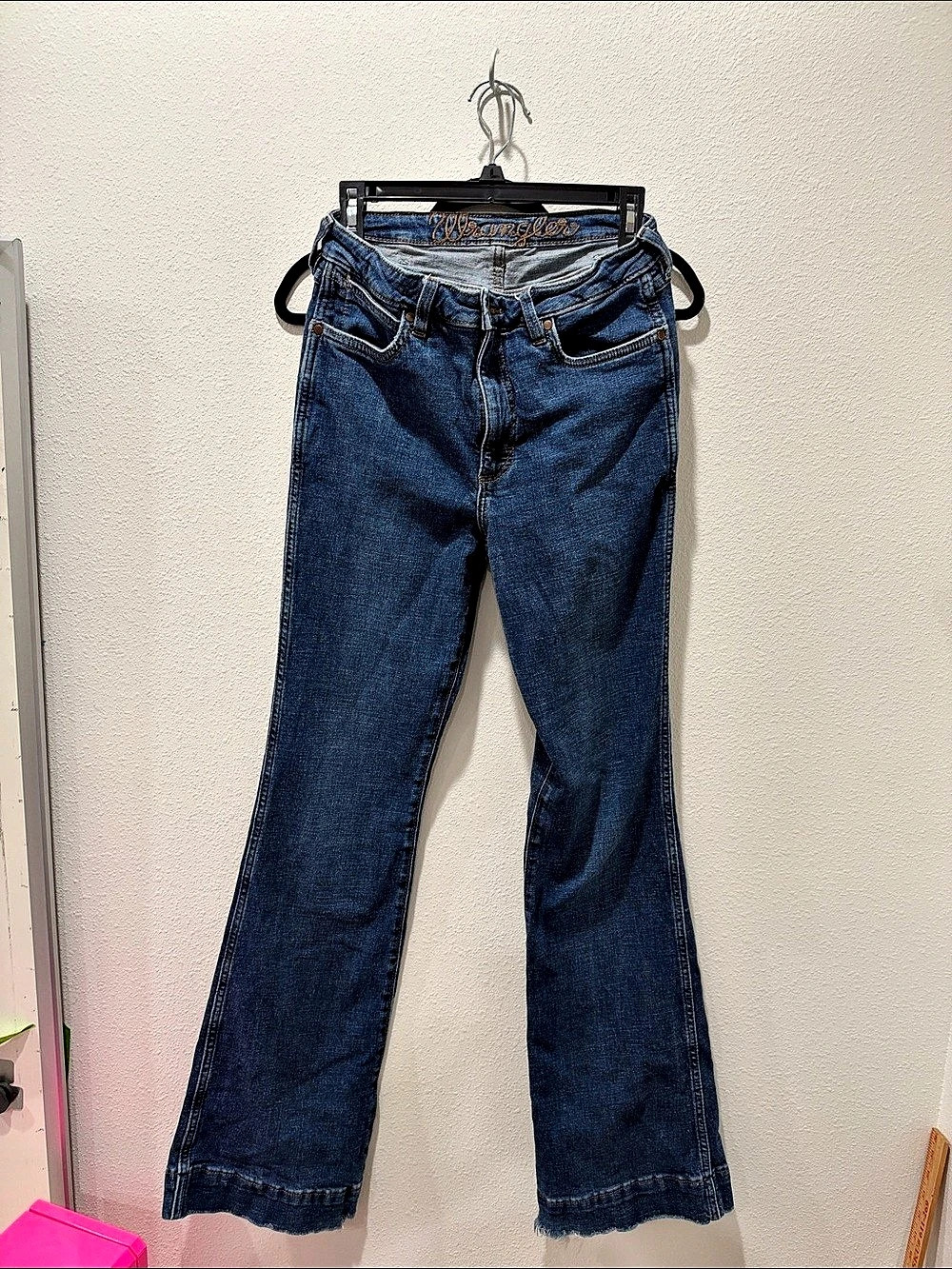 Wrangler Retro High Rise Green Jean Trouser Flare Boot Cut Jeans